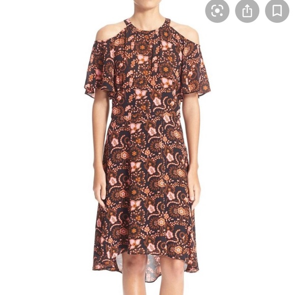 A.L.C. Emile Cold Shoulder Floral 100% Sil… - Picture 9 of 9